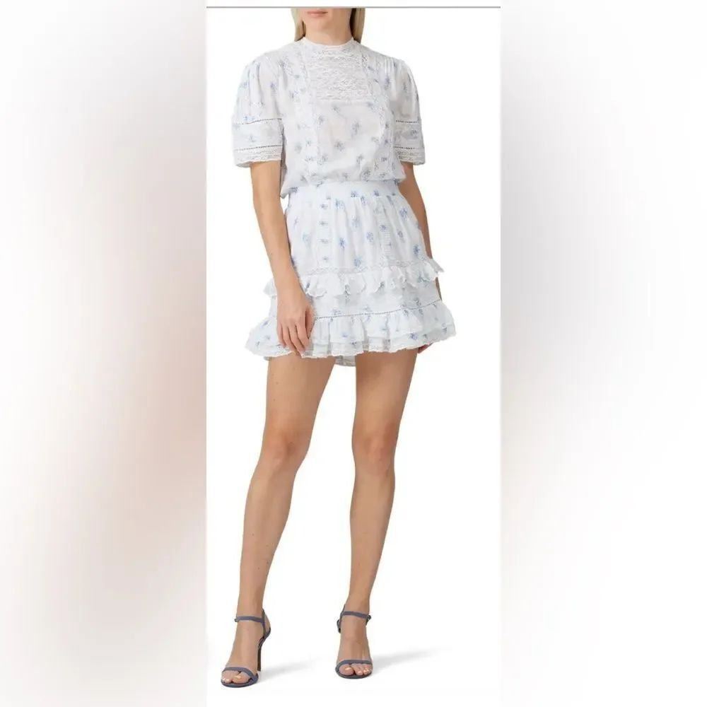LoveShackFancy Leighton Mini Dress Size Medium
